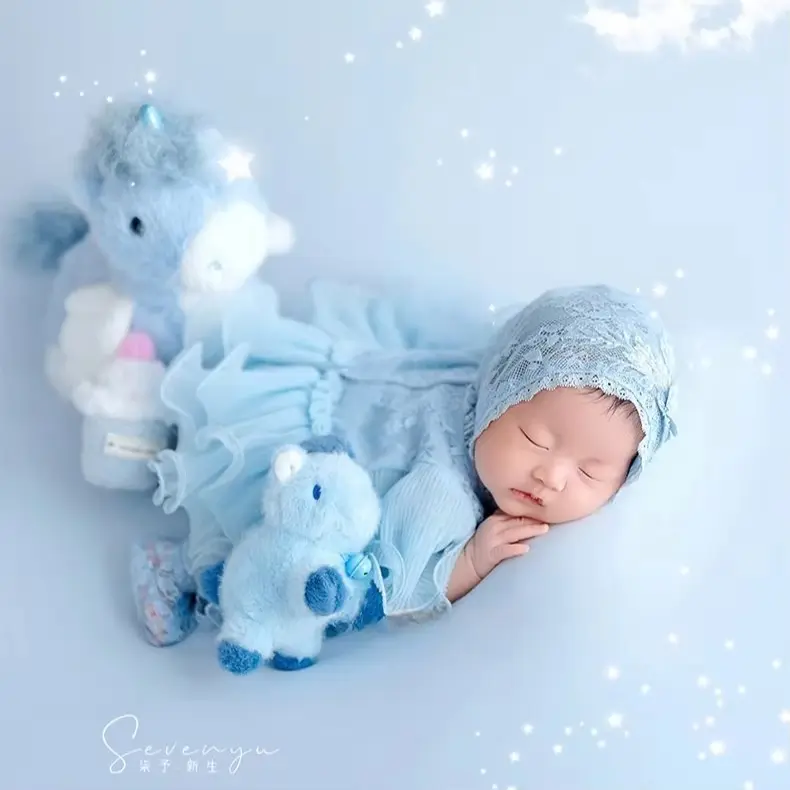 Blue Posing Horse Theme Set - Newborn Photography Props - Image 5